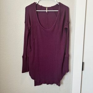 Free People Purple Thermal Top Size Small